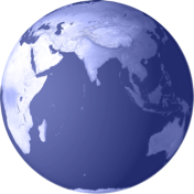 Africa, Asia & Australia globe
