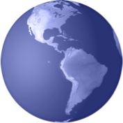 North & South America globe